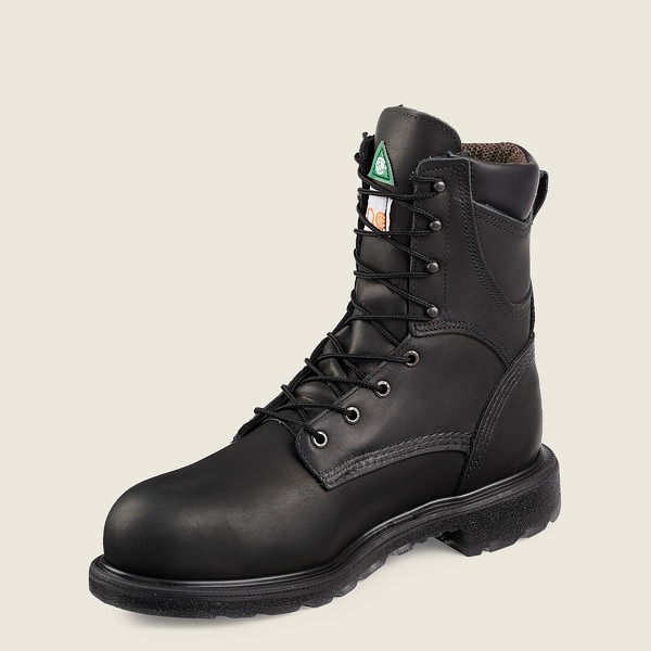 Mens Red Wing Supersole® 2.0 - 8-inch Insulated Waterproof Csa Toe - Safety Boots Black - GUX268574